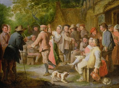 Une fête de campagne avec des figures dansantes - Pierre Angelis or Angillis